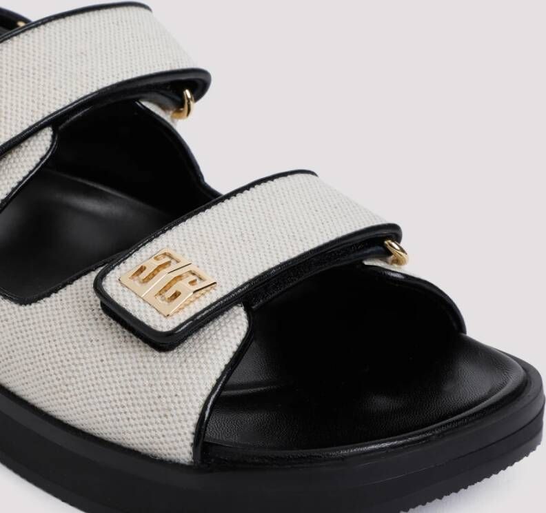 Givenchy 4G Strap Platte Sandalen in Beige Dames