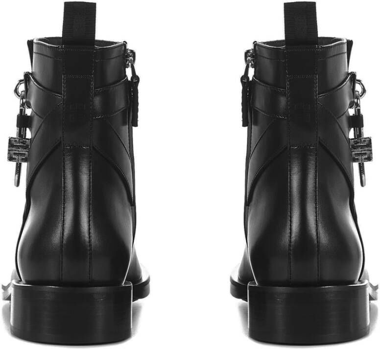 Givenchy Zwarte Lock Enkellaarzen Zwart Dames