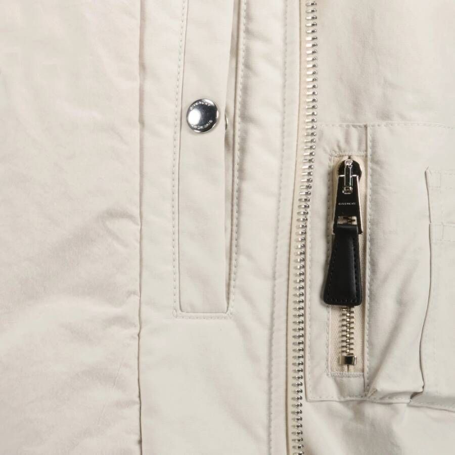 Givenchy Beige Katoenen Bomberjack met Ribboord