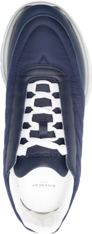 Givenchy Blauwe Gewatteerde Sneakers met Rubberen Zool