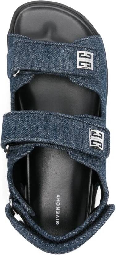Givenchy Blauwe Leren Sandalen met Metalen Detail