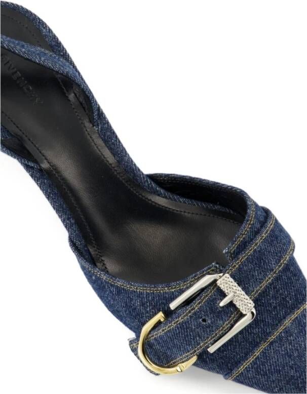 Givenchy Blauwe Slingback Kitten Heel Schoenen