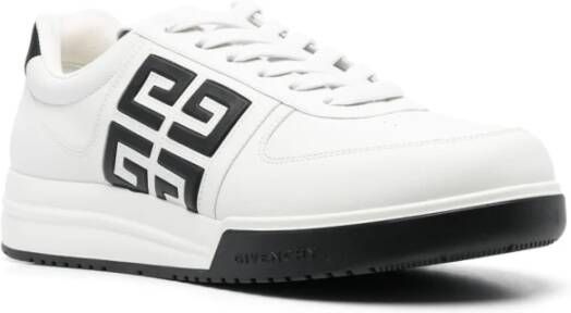 Givenchy Contrasterende-Logo Leren Sneakers White Heren
