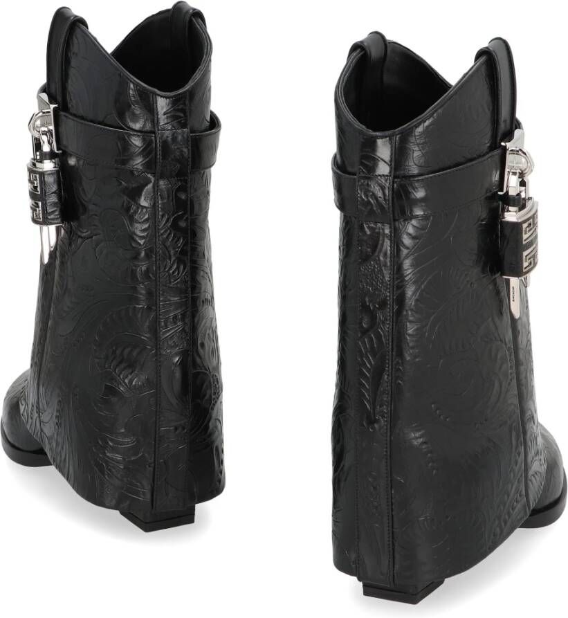 Givenchy Cowboy Leren Enkellaarsjes met Hangslot