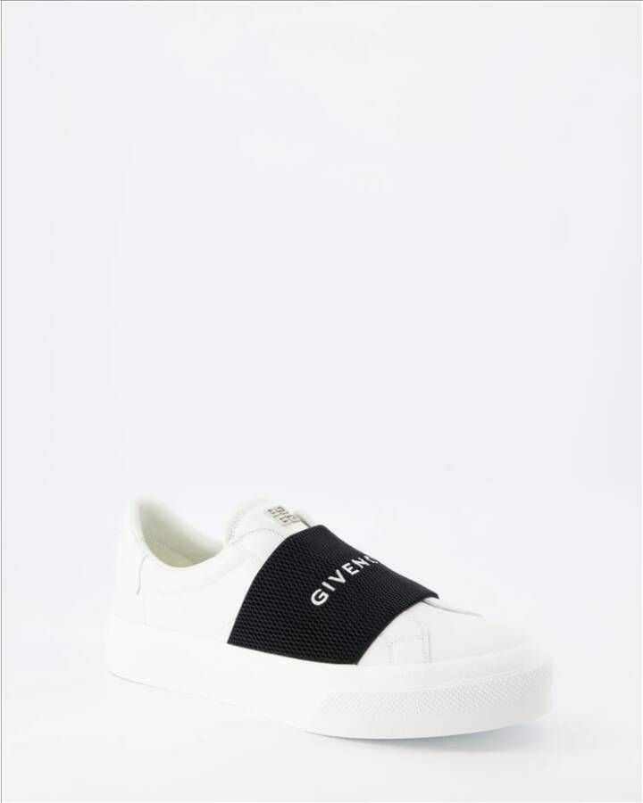 Givenchy Elastische Bruid Bicolor Leren Mand White Heren