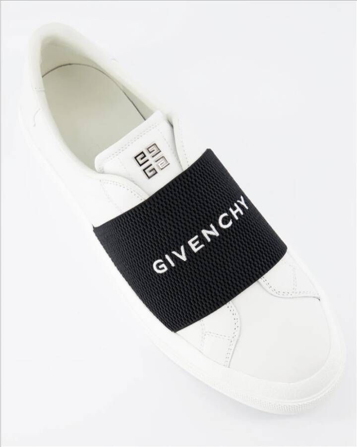 Givenchy Elastische Bruid Bicolor Leren Mand White Heren