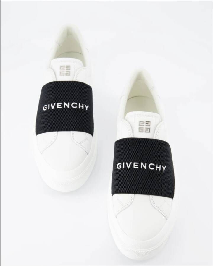 Givenchy Elastische Bruid Bicolor Leren Mand White Heren
