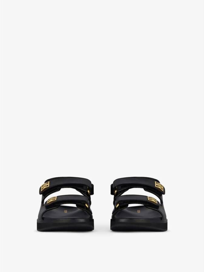 Givenchy Luxe platte sandalen met gouden-finish metalen detail Zwart Dames