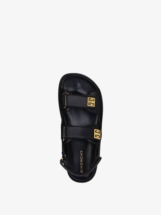 Givenchy Luxe platte sandalen met gouden-finish metalen detail Zwart Dames