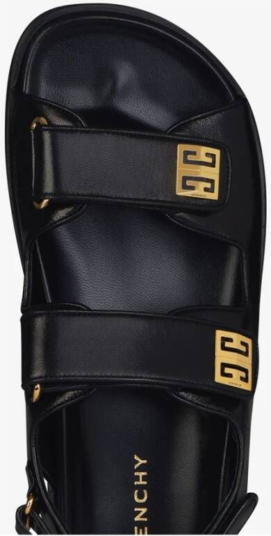 Givenchy Luxe platte sandalen met gouden-finish metalen detail Zwart Dames
