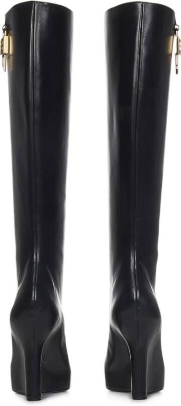 Givenchy Zwarte Slip-on Laarzen met G-Lock Hangslot Zwart Dames