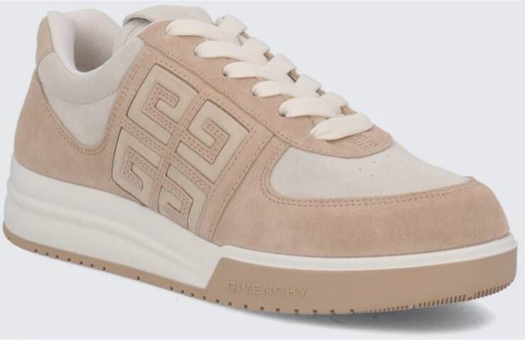 Givenchy Leren Sneakers met Zijlogo Beige Dames