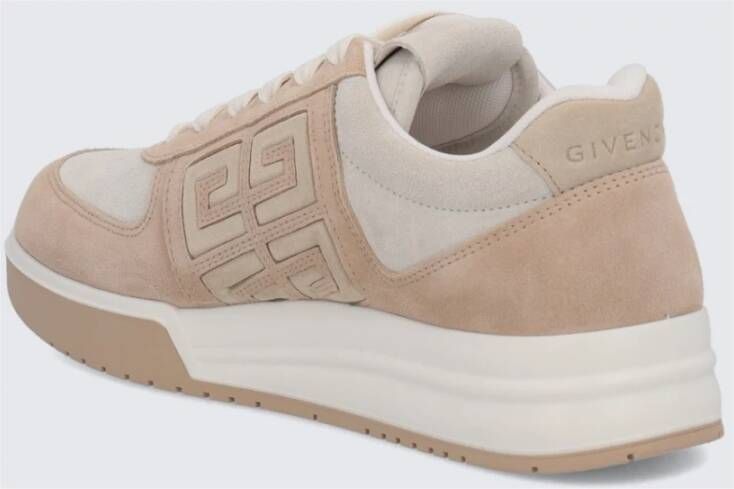 Givenchy Leren Sneakers met Zijlogo Beige Dames