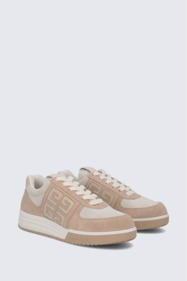 Givenchy Leren Sneakers met Zijlogo Beige Dames