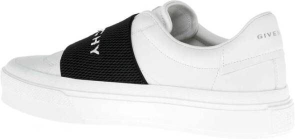 Givenchy Leren Sneakers Zwart Wit Logo Rubber White Dames