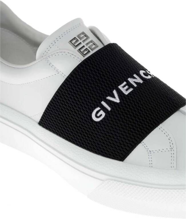 Givenchy Leren Sneakers Zwart Wit Logo Rubber White Dames