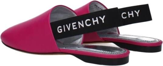 Givenchy Logo Leren Sandaal in Roze