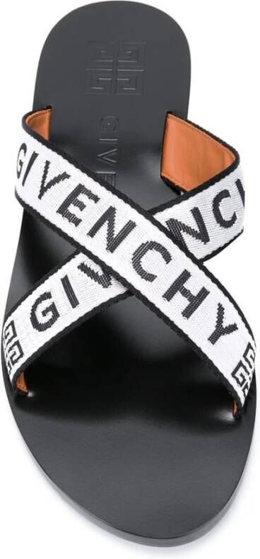 Givenchy Logo Strap Sandalen Zwart Dames