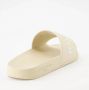 Givenchy Beige Slide Sandalen met Handtekening Print Beige Dames - Thumbnail 4