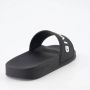 Givenchy Zwarte Slide Sandalen met Contrasterende Handtekening Zwart Dames - Thumbnail 11