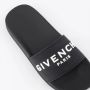Givenchy Zwarte Slide Sandalen met Contrasterende Handtekening Zwart Dames - Thumbnail 12