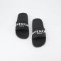 Givenchy Zwarte Slide Sandalen met Contrasterende Handtekening Zwart Dames - Thumbnail 13