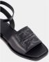 Givenchy Minimalistische Zwarte Leren Sandalen - Thumbnail 2