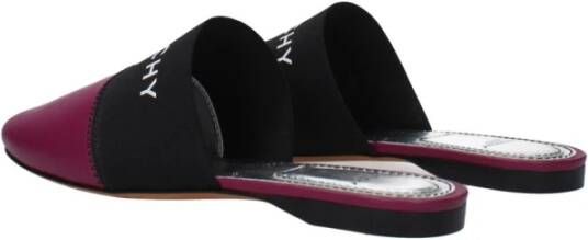 Givenchy Paarse leren slipper met voorlogo