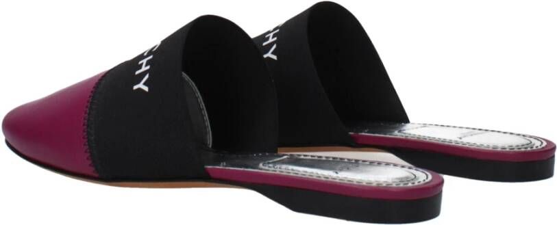 Givenchy Paarse Leren Slof met Voorlogo