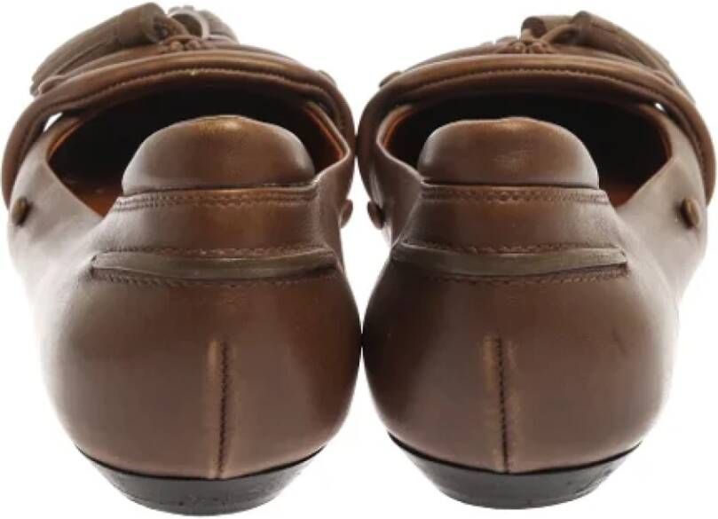Givenchy Pre-owned Leather flats Brown Dames