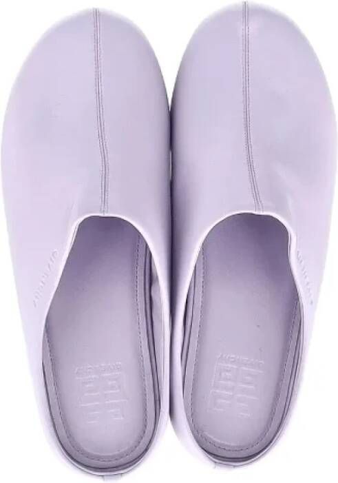 Givenchy Pre-owned Leather flats Purple Dames