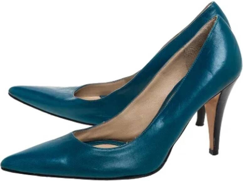 Givenchy Pre-owned Leather heels Blue Dames