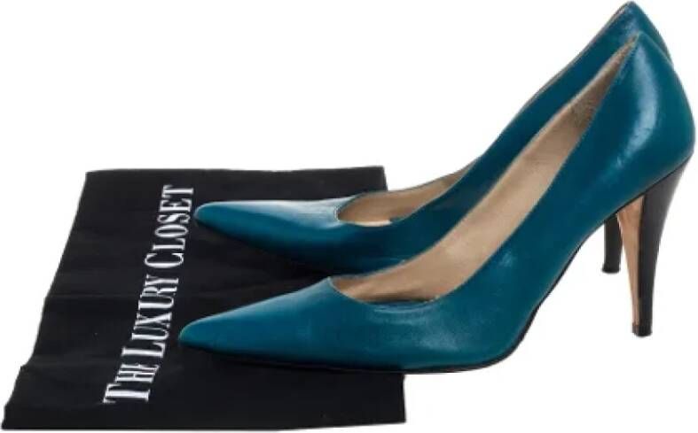 Givenchy Pre-owned Leather heels Blue Dames
