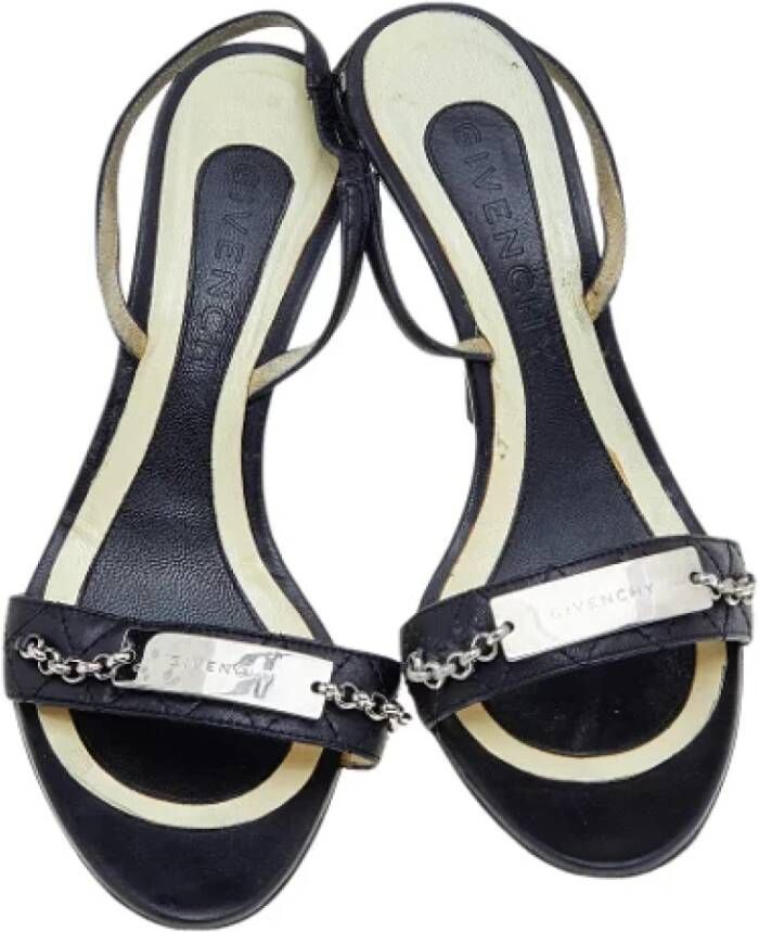 Givenchy Pre-owned Leather sandals Black Dames