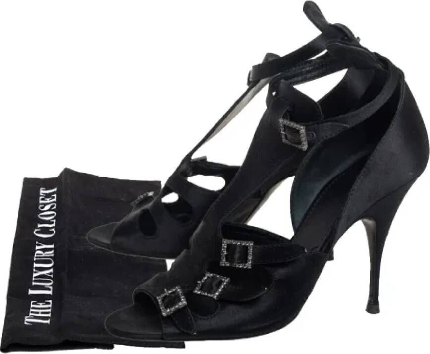 Givenchy Pre-owned Satin sandals Black Dames