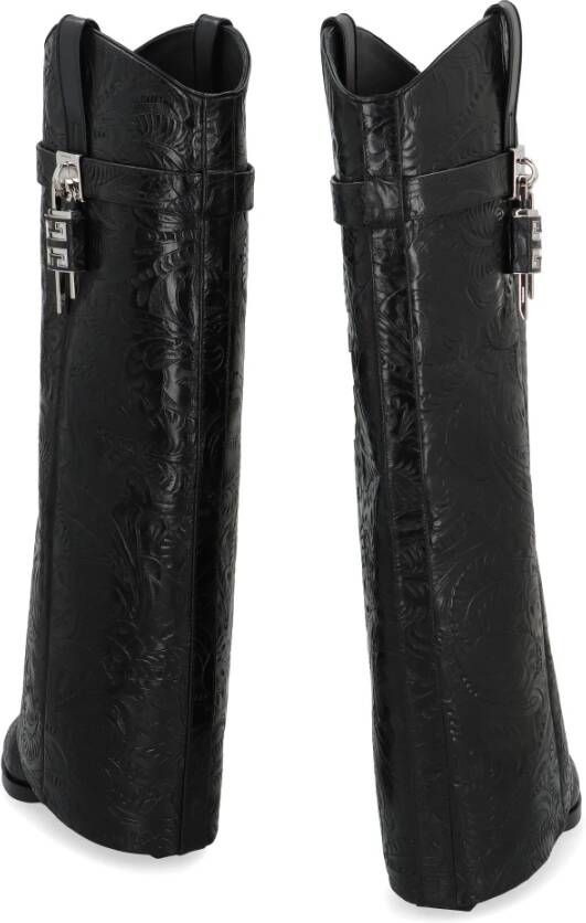 Givenchy Puntige Neus Cowboy Leren Laarzen