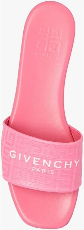 Givenchy Roze Slides met 4G Logo Print Roze Dames