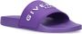 Givenchy Paris Rubber Sliders Purple Dames - Thumbnail 5
