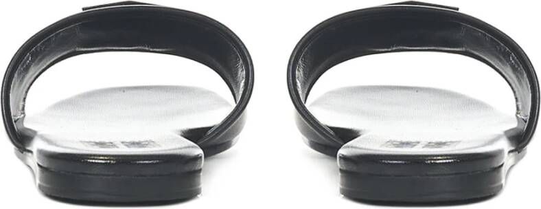 Givenchy Zwarte Sliders met Vierkante Neus Zwart Dames