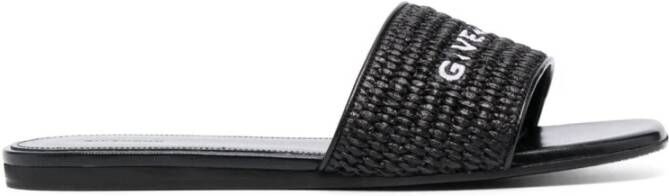 Givenchy Luxe Zwarte Sliders Zwart Dames