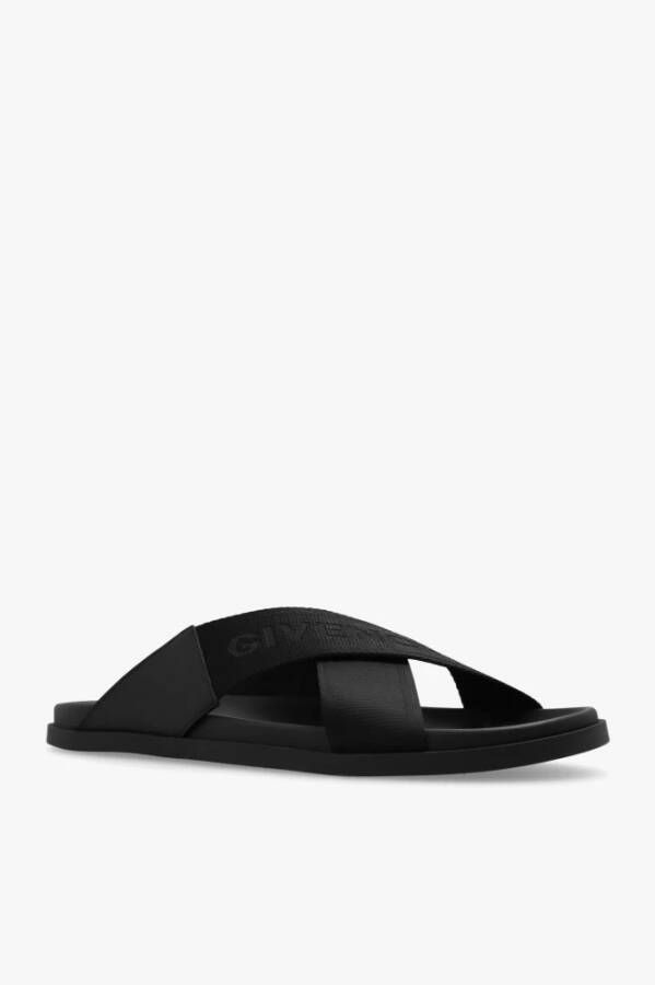 Givenchy Slippers met logo Zwart Heren