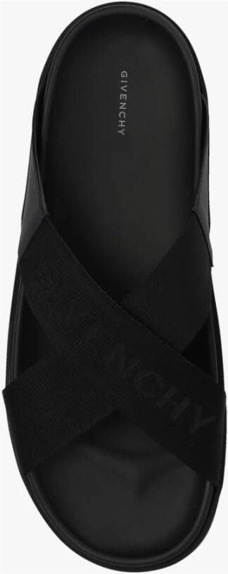 Givenchy Slippers met logo Zwart Heren