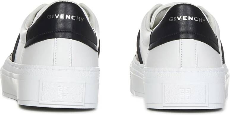 Givenchy Witte Instap Sneakers met Zwarte Elastische Band Wit Dames