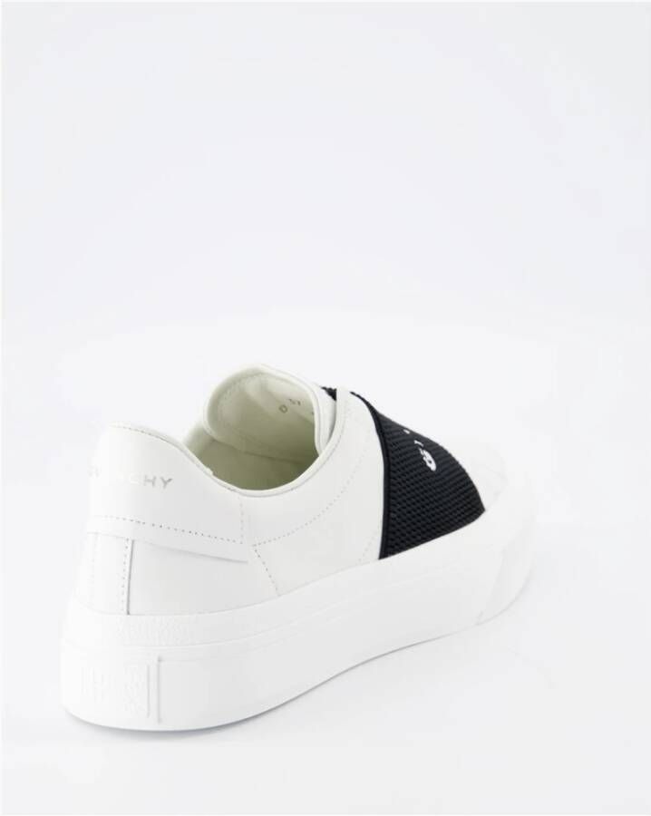 Givenchy Elastische Bruid Ronde Neus Leren Sneakers White Heren - Foto 5