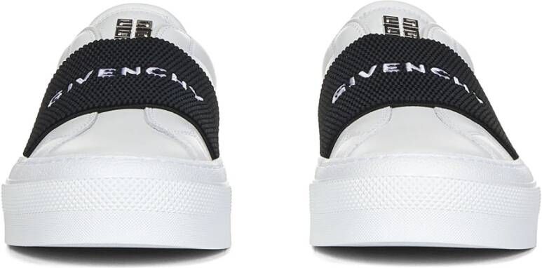 Givenchy Zwarte Slip-on Sneakers met Geborduurd Handtekening Zwart Dames