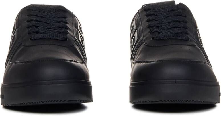 Givenchy Zwarte Leren Veterschoenen Zwart Heren