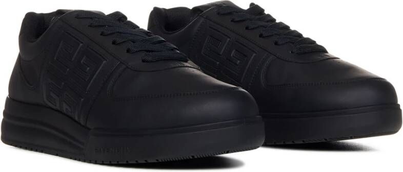 Givenchy Zwarte Leren Veterschoenen Zwart Heren