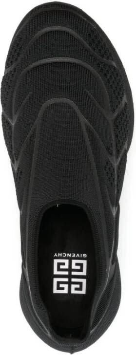 Givenchy Zwarte Gebreide Sneakers Zwart Heren