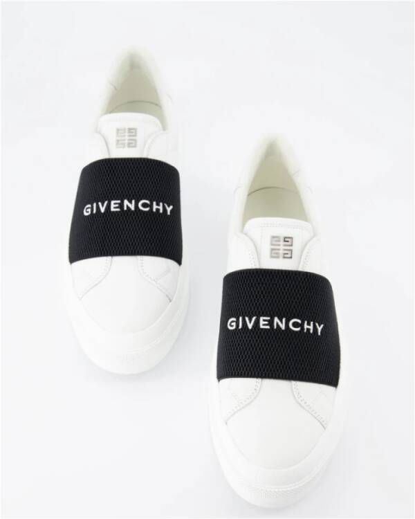 Givenchy Elastische Bruid Ronde Neus Leren Sneakers White Heren - Foto 9