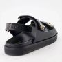 Givenchy Luxe platte sandalen met gouden-finish metalen detail Zwart Dames - Thumbnail 3